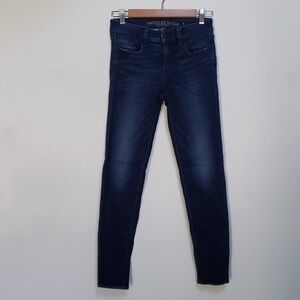 American Eagle Dark Wash Jegging Crop Sz 4